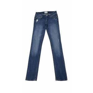 Aeropostale Womens Bayla Skinny Jeans Medium Wash Distressed Size 1/2 Reg Normal